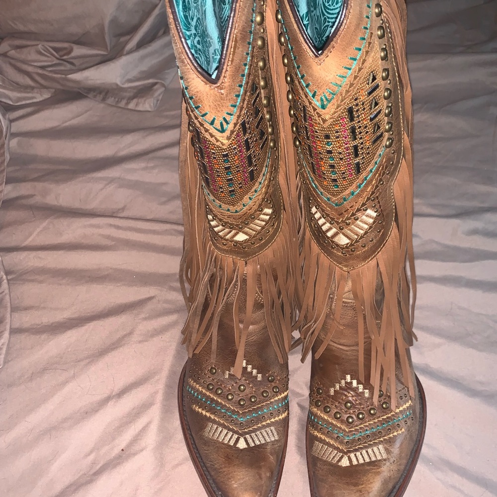 Corral cowboy boots with fringe